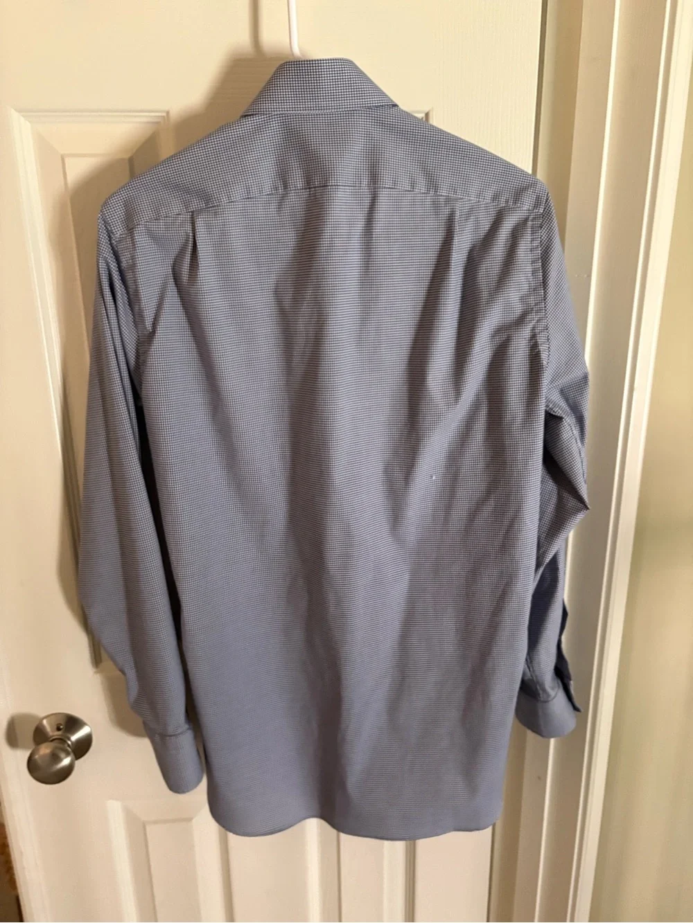 J. Crew Men's Navy Micro-Check Dress Shirt